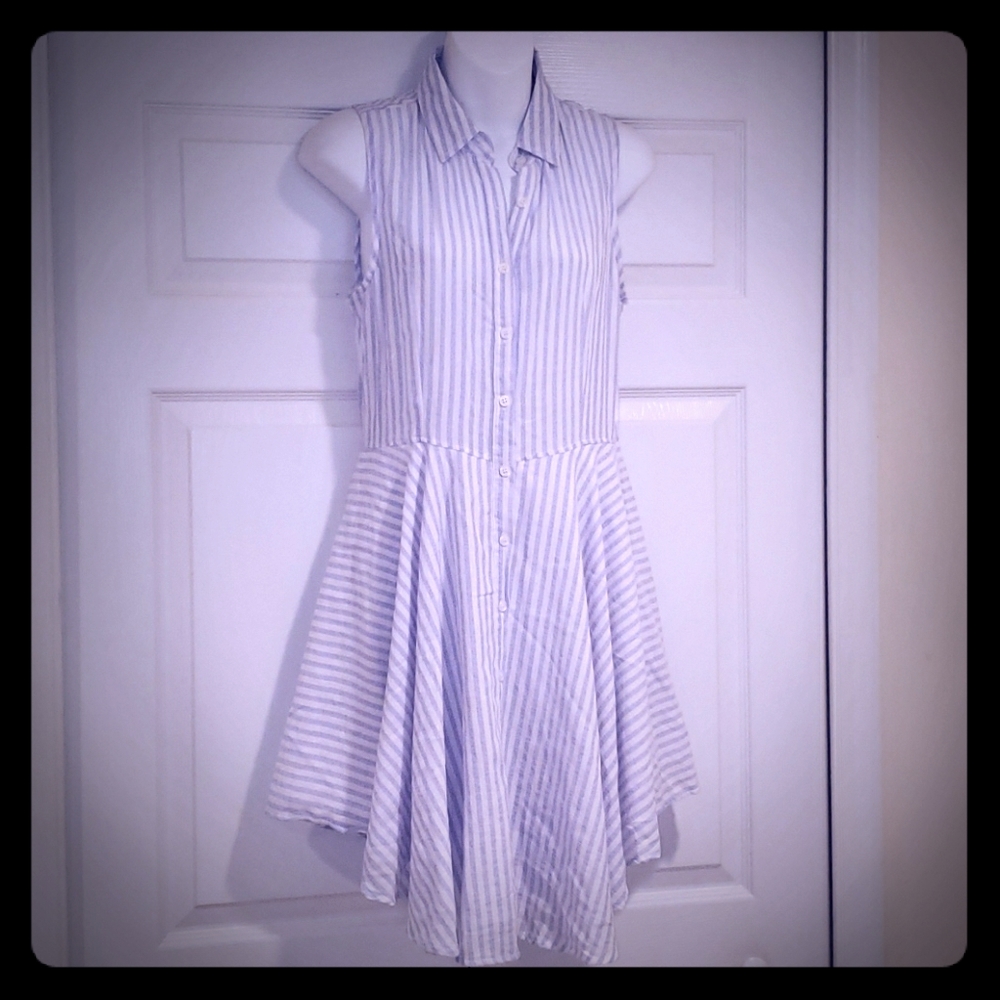 Moral Fiber Striped Fit & Flare Dress Size M